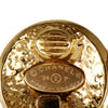 Chanel CC Gold Plated Round Clip On Earrings Secondhand