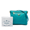 Prada Saffiano Trimmed Tessuto Zip Top Crossbody Secondhand