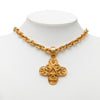 Chanel Triple CC Gold Plated Cross Pendant Necklace Secondhand
