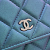 Secondhand Chanel CC Quilted Iridescent Lambskin Wallet on Chain
