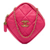Chanel CC Quilted Lambskin Diamond Clutch with Chain Secondhand