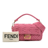 Fendi Zucca Embossed Terry Cloth Baguette Satchel Secondhand