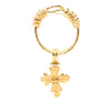 Chanel Gold Plated CC Cross Brooch Secondhand