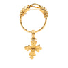 Chanel Gold Plated CC Cross Brooch Secondhand