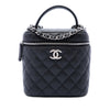 Chanel CC Quilted Caviar Top Handle Vanity with Chain Secondhand