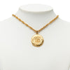 Chanel CC Gold Plated Medallion Pendant Necklace Secondhand
