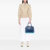 Prada Bicolor Saffiano Lux Promenade Dome Handbag Secondhand