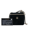 Secondhand Chanel Mini Velvet Pearl Crush Vanity Case with Chain
