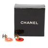 Chanel CC Gold Plated Enamel Star Dangling Push Back Earrings Secondhand