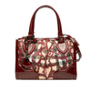 Burberry Patent Trimmed House Check Coated Canvas Hearts Pilgrim Satchel Secondhand