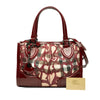 Secondhand Burberry Patent Trimmed House Check Coated Canvas Hearts Pilgrim Satchel