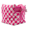 Chanel CC Canvas Gingham Lunch Box Shoulder Bag Secondhand