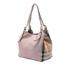 Burberry Small Leather and House Check Canvas Canterbury Tote Secondhand