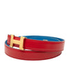 Hermès Box Calf and Courchevel Constance H Reversible Belt Secondhand