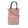 Balenciaga Mini Calfskin Logo Shopping Phone Holder Secondhand