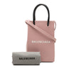 Balenciaga Mini Calfskin Logo Shopping Phone Holder Secondhand