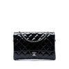 Chanel CC Quilted Patent Flap Clutch with Chain Secondhand