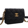 Chanel Quilted Caviar Twist Your Buttons Coin Purse With Chain Secondhand