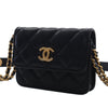 Chanel Quilted Caviar Twist Your Buttons Coin Purse With Chain Secondhand