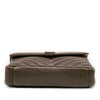 Saint Laurent Medium Quilted Chevron Sheepskin College Satchel Secondhand
