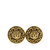 Chanel CC Gold Plated Medallion Clip On Earrings Secondhand