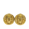 Secondhand Chanel CC Gold Plated Medallion Clip On Earrings