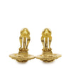 Secondhand Chanel CC Gold Plated Medallion Clip On Earrings