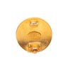 Chanel CC Gold Plated Round Clip On Earrings Secondhand