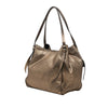 Burberry Small Metallic Grained Calfskin Saddle Stitch Canterbury Tassel Tote Secondhand