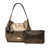 Burberry Small Metallic Grained Calfskin Saddle Stitch Canterbury Tassel Tote Secondhand