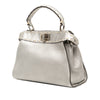 Fendi Mini Metallic Leather Selleria Peekaboo Iconic Satchel Secondhand