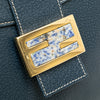 Fendi Calfskin FF Marble Flap Shoulder Bag Secondhand
