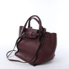 CELINE Big Bag Small Leather 2way Handbag in Burgundy Secondhand