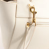 CELINE Belt Bag Grained Leather Mini 2Way Handbag in White Secondhand