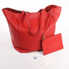 Celine Cabas Phantom Large Leather Shoulder Bag in Red Secondhand