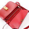 CELINE Classic Box Medium Leather Crossbody Bag in Red Secondhand