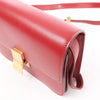 CELINE Classic Box Small Leather Crossbody Bag in Red Secondhand