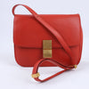 CELINE Classic Box Medium Leather Shoulder Bag in Red (Marketplaces) Secondhand