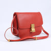 CELINE Classic Box Medium Leather Shoulder Bag in Red (Marketplaces) Secondhand