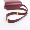 Celine Classic Box Small Leather Shoulder Bag in Burgundy Secondhand