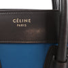 Celine Luggage Micro Leather Handbag in Blue x Black x Taupe Secondhand