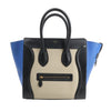 Celine Luggage Mini Leather Tri-Color Handbag in Blue x Beige x Black Secondhand