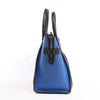 Celine Luggage Mini Leather Tri-Color Handbag in Blue x Beige x Black Secondhand