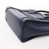 CELINE Nano Luggage Leather 2Way Handbag in Navy Blue Secondhand