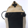 Celine Luggage Large Canvas & Leather Handbag in Beige x Black Secondhand