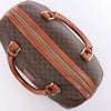 Celine Macadam Boston PVC & Leather Handbag in Brown Secondhand