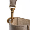 CELINE Seau Sangle Bucket Leather Shoulder Bag in Greige Secondhand