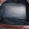 CELINE Trapeze Leather x Suede 2Way Handbag in Navy Blue x Brown x Burgundy Secondhand