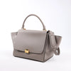 CELINE Trapeze Leather x Suede 2Way Handbag in Gray Secondhand