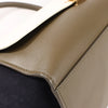 CELINE Trapeze Leather x Suede 2Way Handbag in Beige x Black, Khaki Secondhand